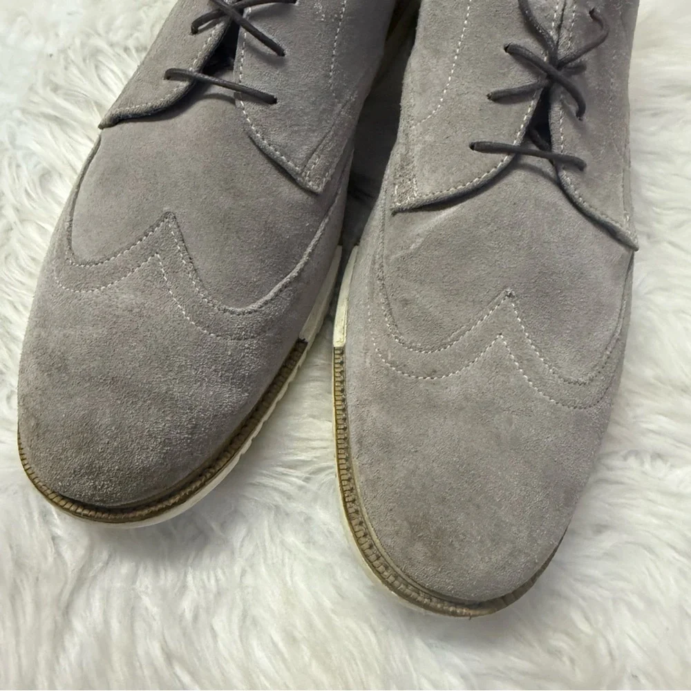Cole Haan OriginalGrand Suede Wingtip Oxfords Grey 12M